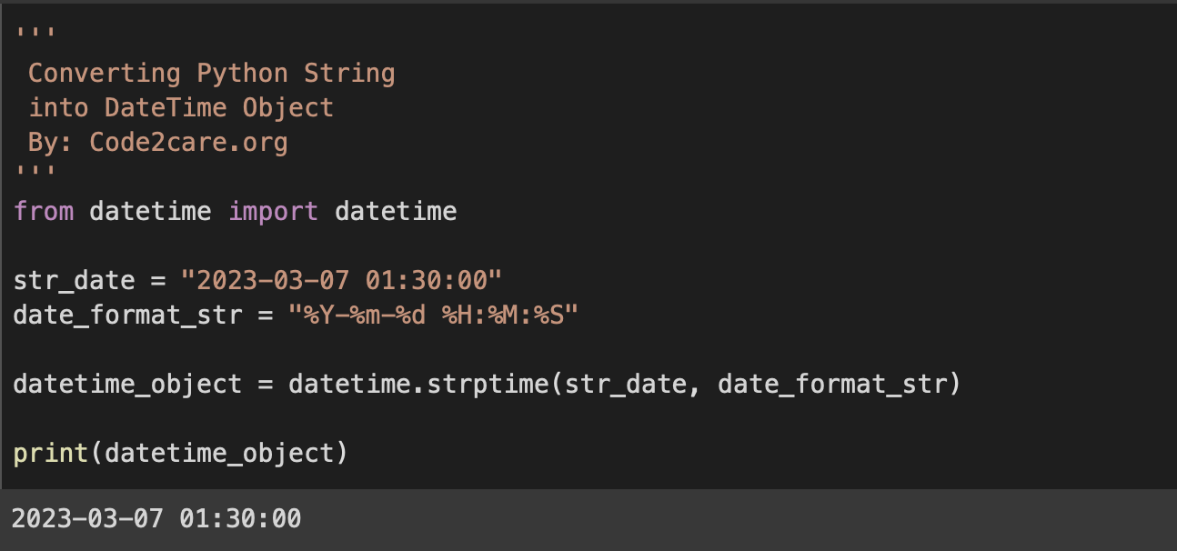 Converting Python String into DateTime Object